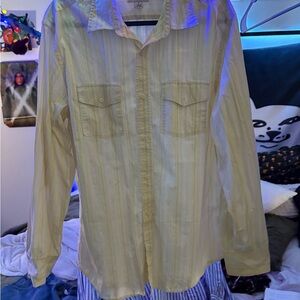 Banana Republic Yellow Striped Shirt
